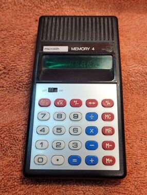 LED Microlith Memory 4 Vintage Calculator 113G